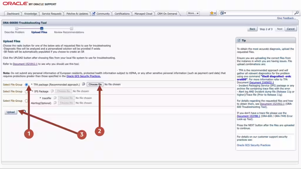 This image illustrates choose upload option