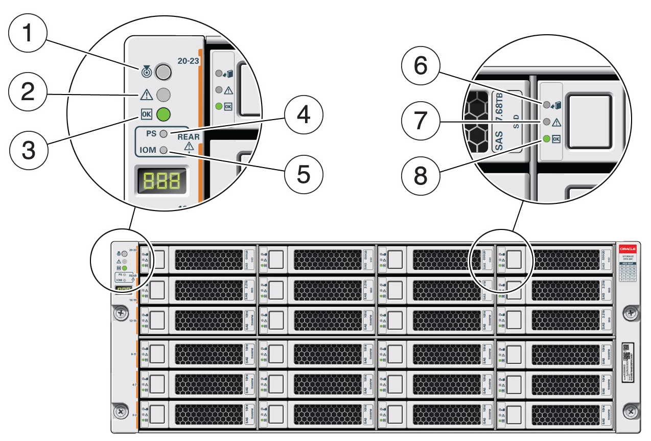 Description of gxxxx-x8-2ha_storage_shelf_front_callouts.jpg follows Description of gxxxx-x8-2ha_storage_shelf_front_callouts.jpg follows