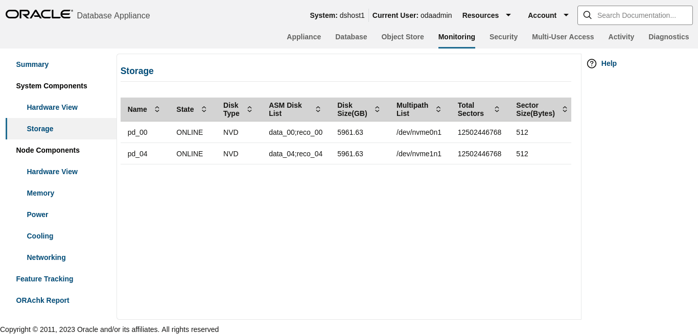 Description of bui_syscomponents_storage_status.png follows