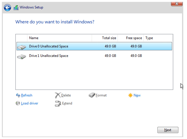 Description of drive_selection_windows_setup.png follows Description of drive_selection_windows_setup.png follows
