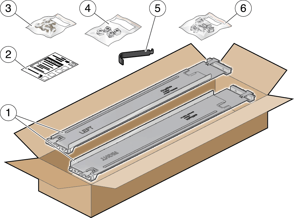Description of g5887-rail_kit_contents.png follows