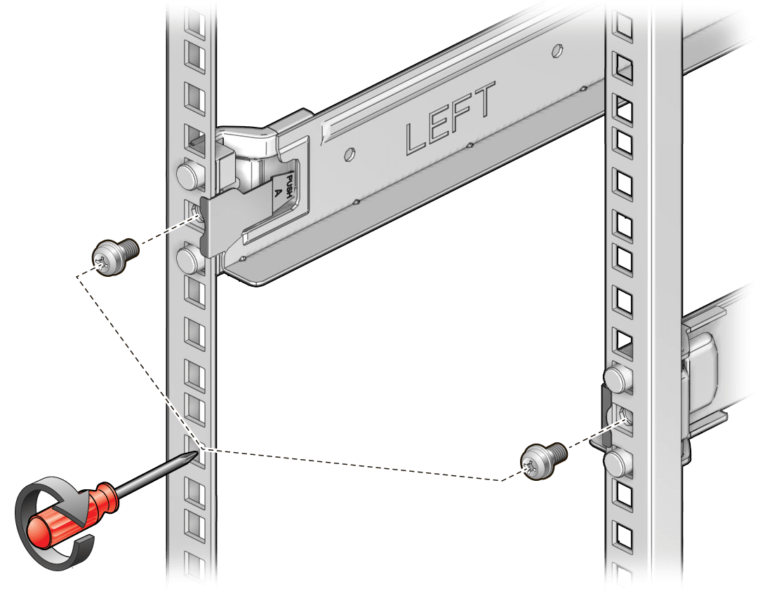 Description of g5889-secure_rails_into_rack.png follows