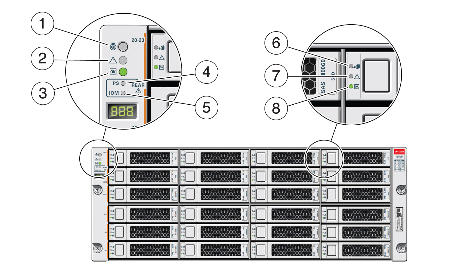 Description of gxxxx-x7-2ha_storage_shelf_front_callouts.jpg follows Description of gxxxx-x7-2ha_storage_shelf_front_callouts.jpg follows