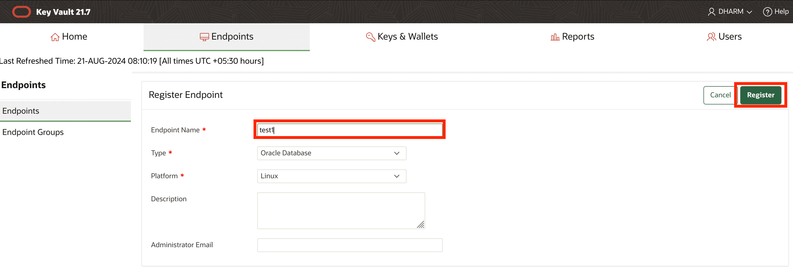 Description of okv_ui_register_endpoint.png follows