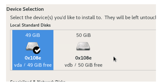 Description of oracle_linux_installation_device_selection.png follows Description of oracle_linux_installation_device_selection.png follows