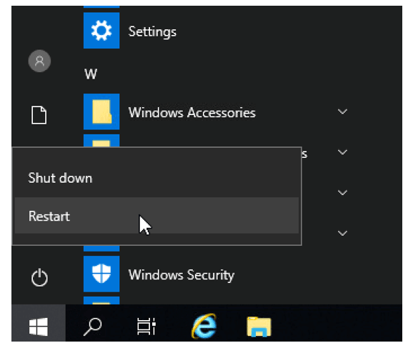 Description of restart_from_start_menu.png follows Description of restart_from_start_menu.png follows