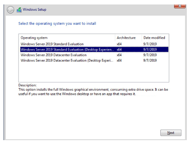 Description of windows_setup_os_selection.png follows Description of windows_setup_os_selection.png follows