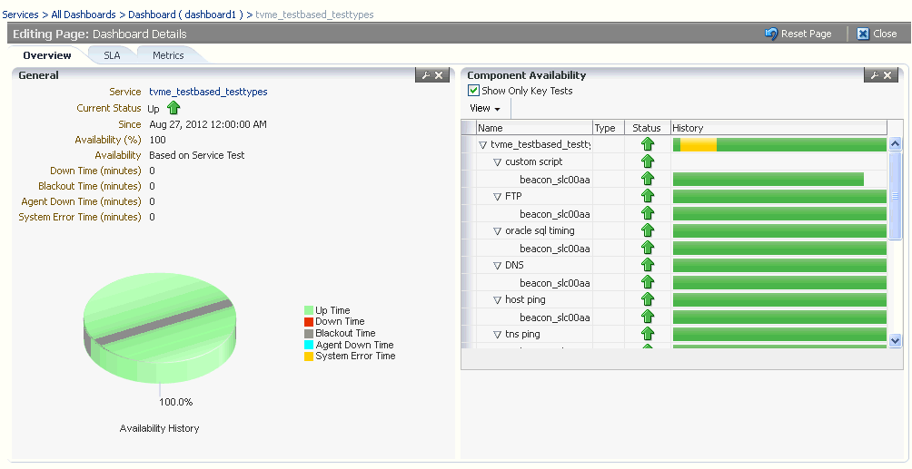Dashboard Details Page Dashboard Details Page