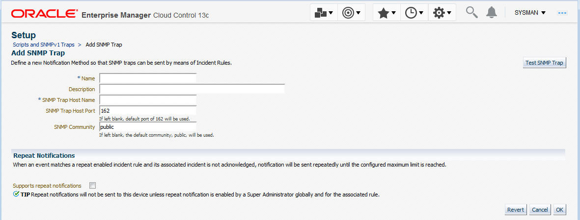 SNMP Trap Required Information SNMP Trap Required Information