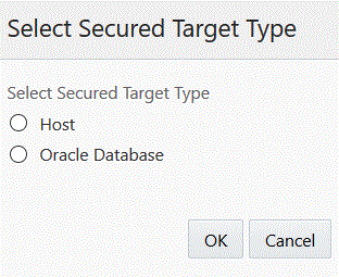 Selecting secured target type