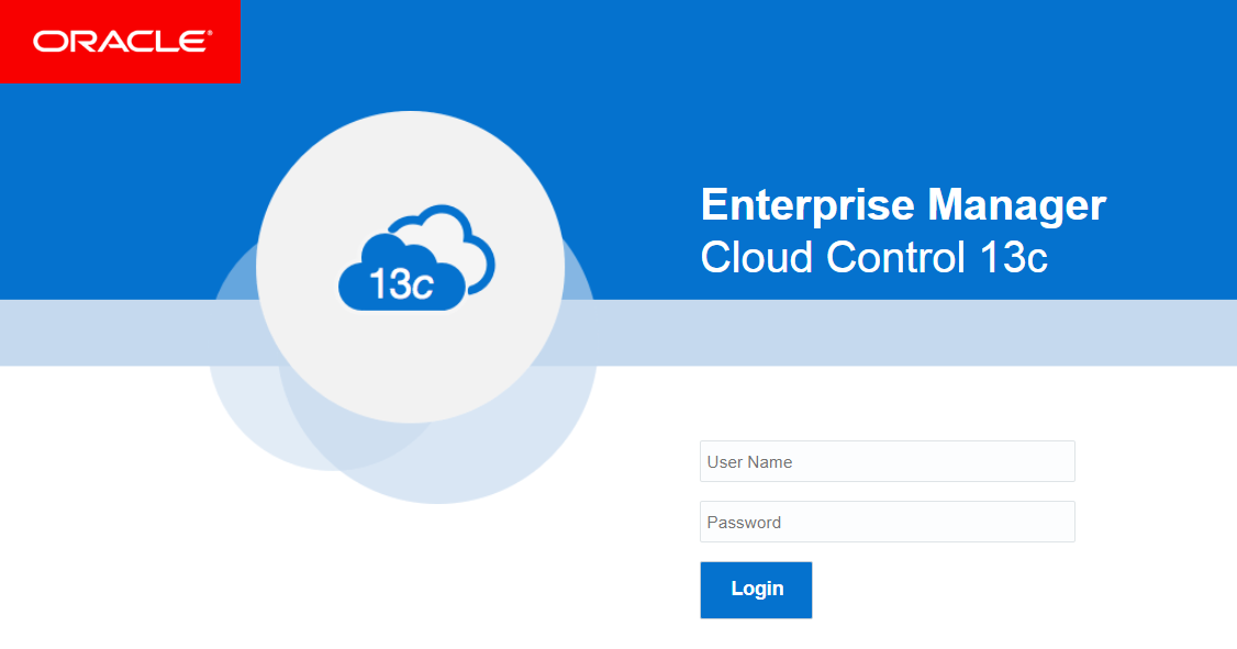 Enterprise Manager Login Page with Custom Logo