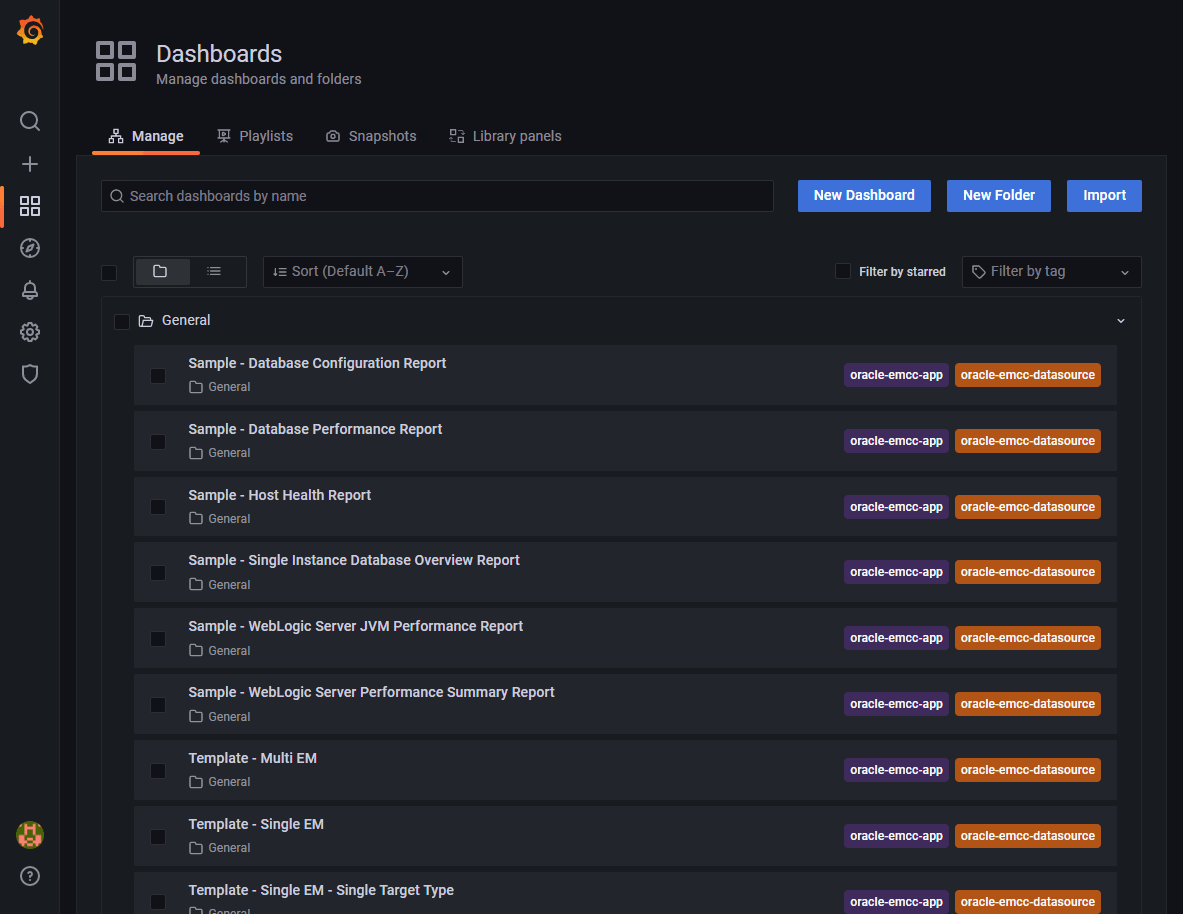Graphic shows available dashboard samples and templates. Graphic shows available dashboard samples and templates.