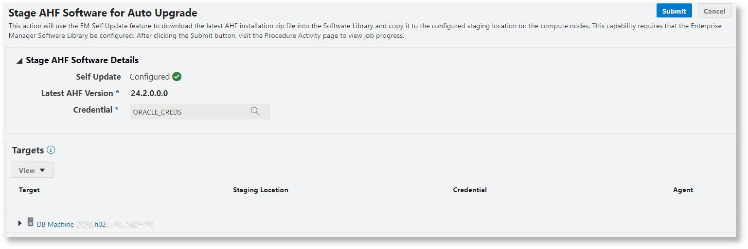 Stage AHF Software for Auto-Upgrade Stage AHF Software for Auto-Upgrade