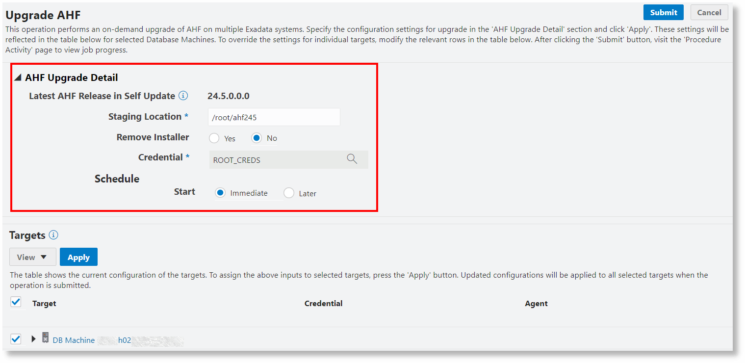 Upgrade AHF Upgrade AHF