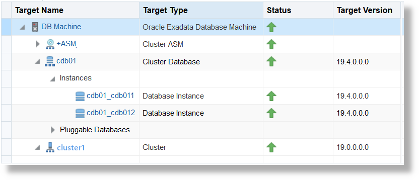 Exadata Database Machine Software Tab Exadata Database Machine Software Tab