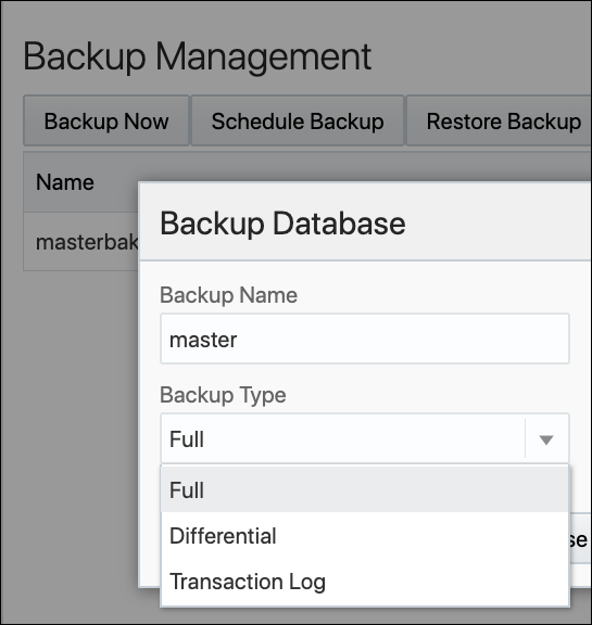 Backup Type