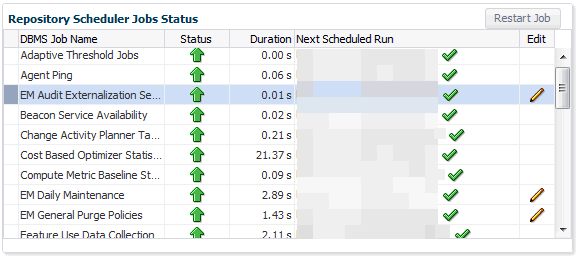 Repository Scheduler Job Status Region