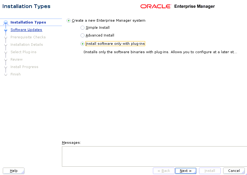 Enterprise Manager Installation Wizard Enterprise Manager Installation Wizard