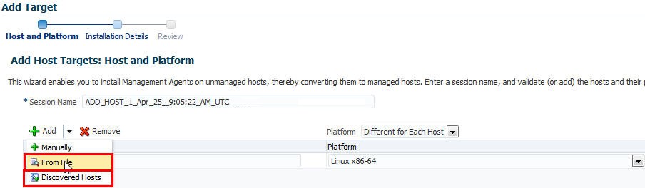 Add Add Target Screen Add Add Target Screen