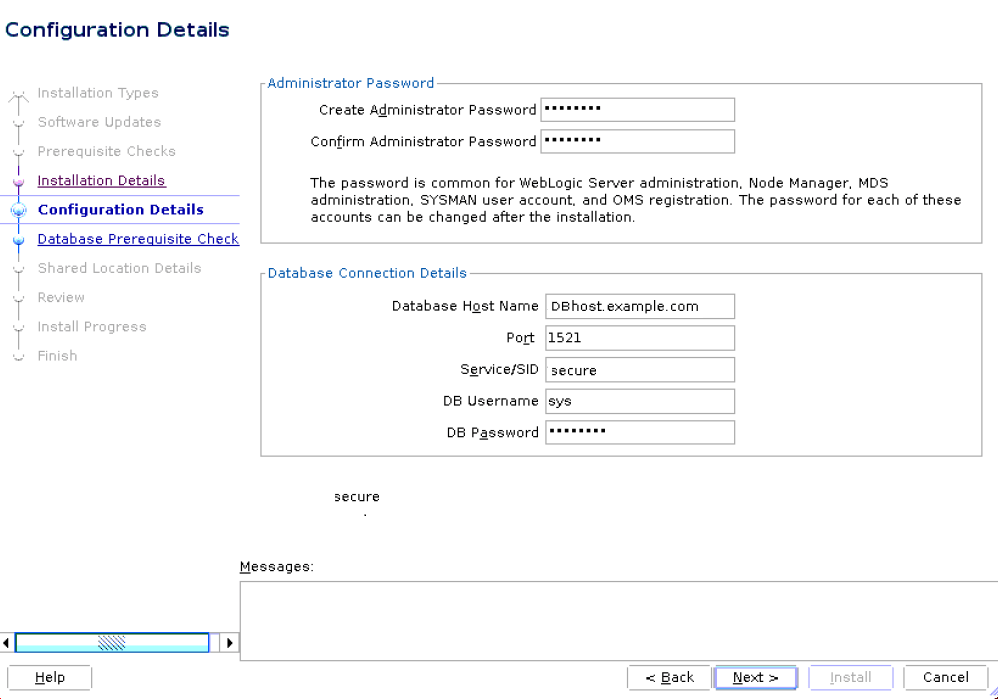 Configuration Details Configuration Details
