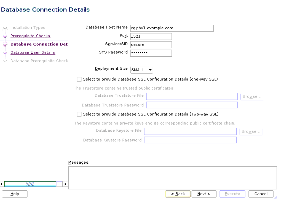 Database Connection Details Database Connection Details