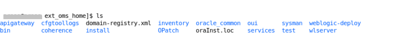 ext_oms_home Contents for a Fresh Installation ext_oms_home Contents for a Fresh Installation