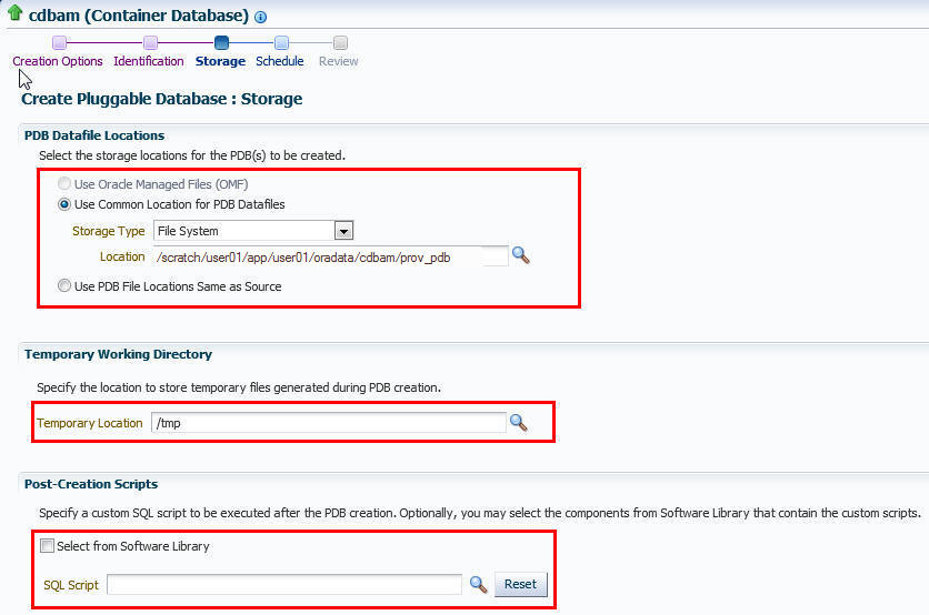 Storage Page