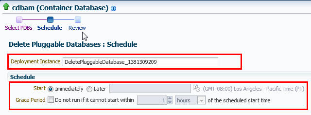 Schedule Page