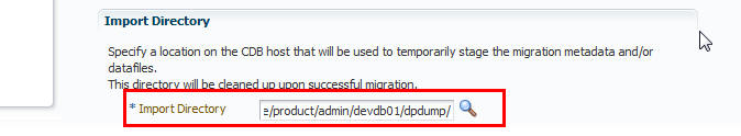 Specifying Import Directory