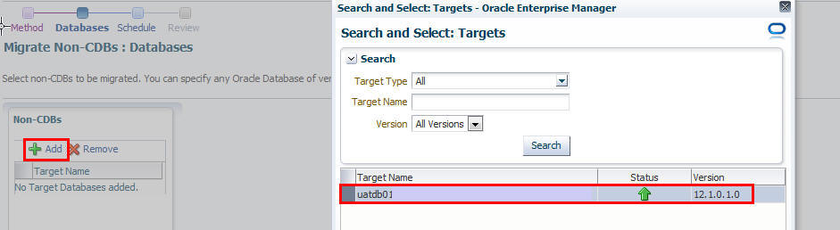 Selecting a Non-CDB