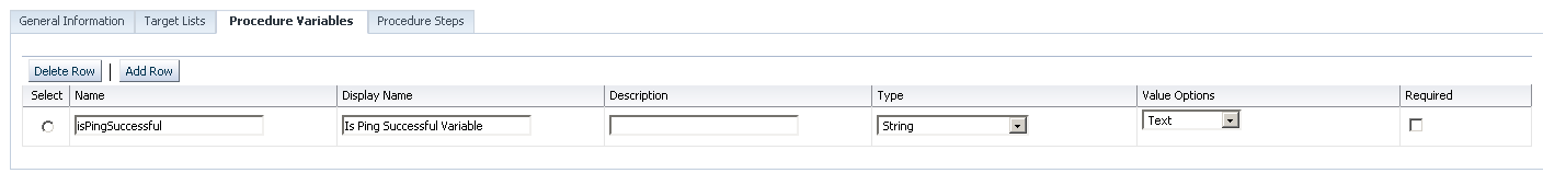 Procedure Variables