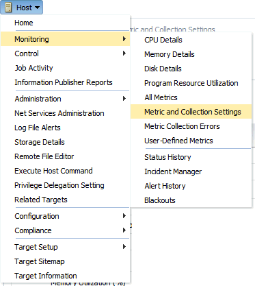 alert customization menu access