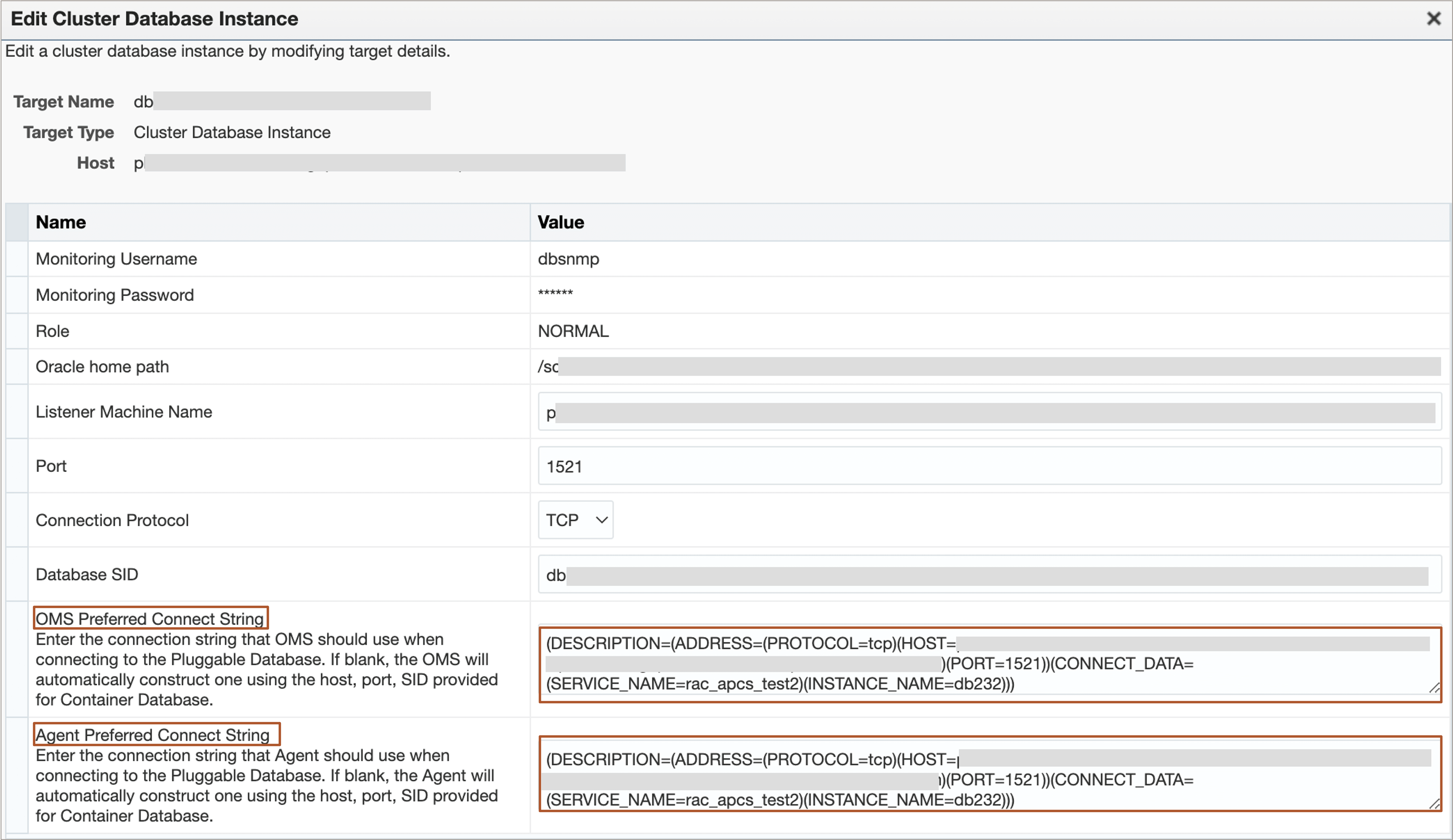 specify apcs in the em console