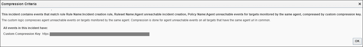Graphic shows the compression criteria dialog.