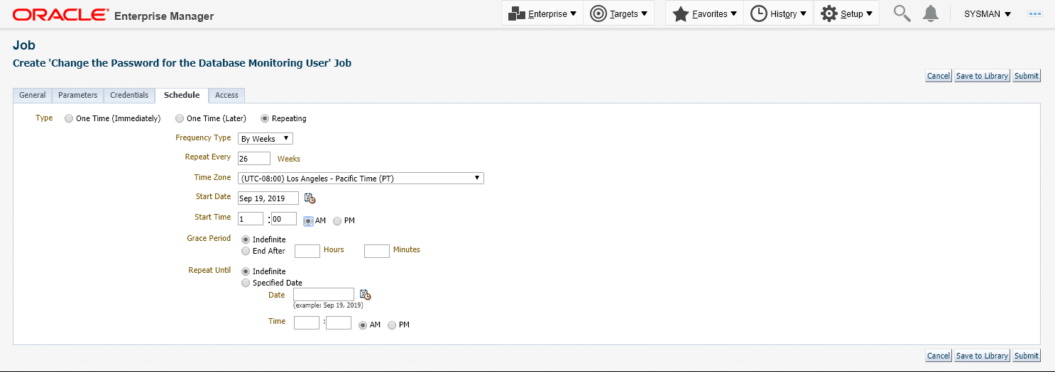 Set Job Schedule