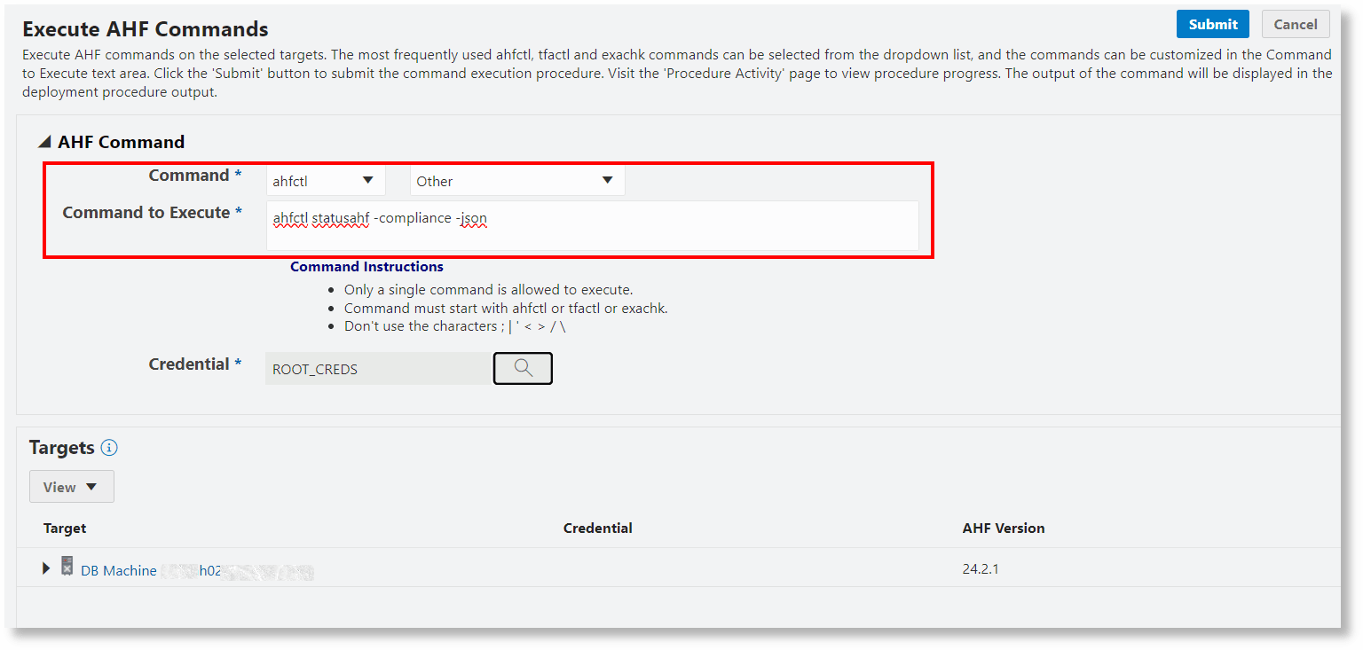 Run AHF Commands