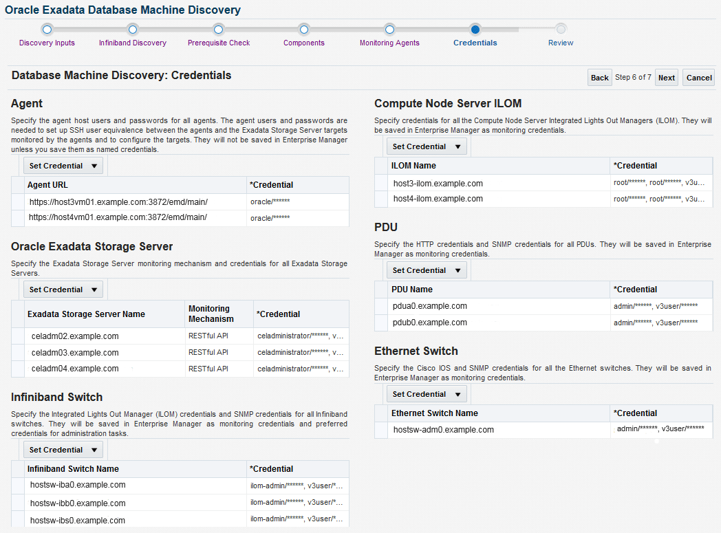 Database Machine Discovery: Credentials Database Machine Discovery: Credentials