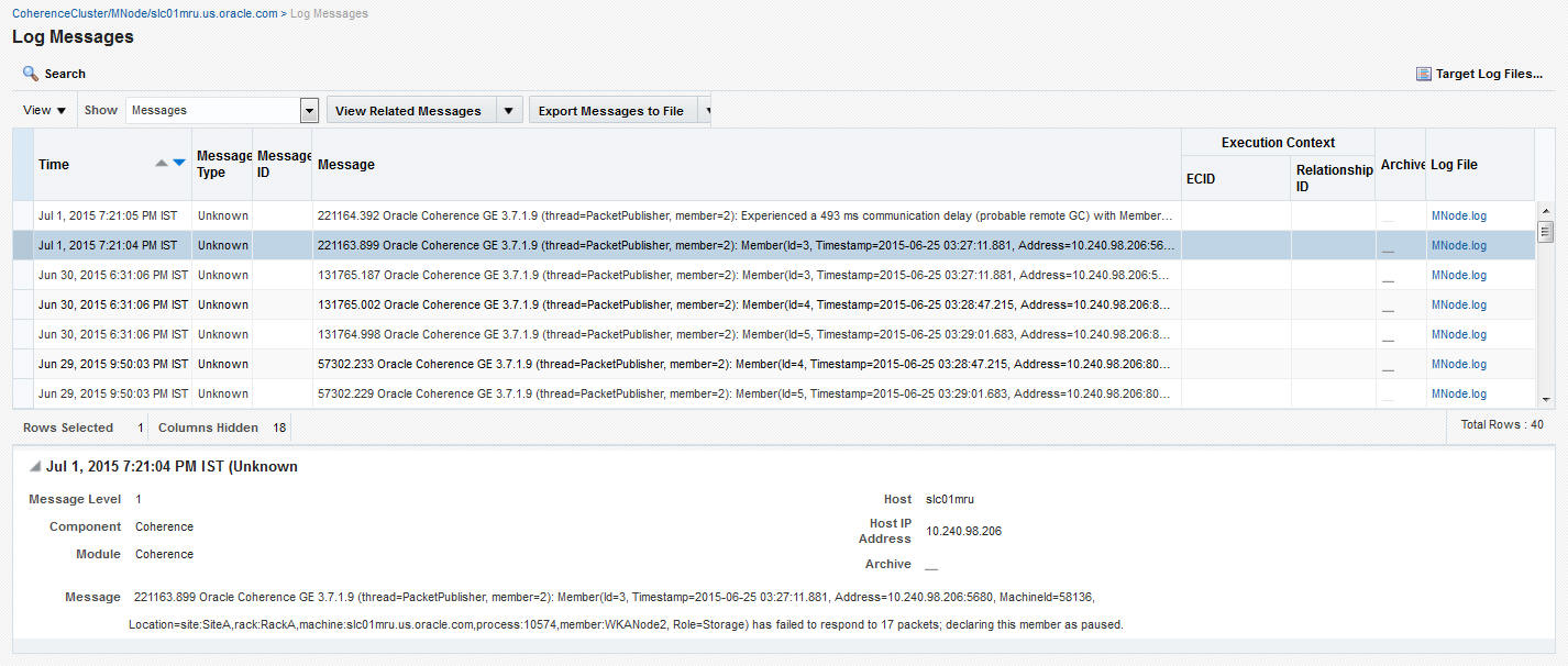 Log Messages