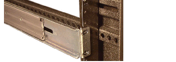 Image showing aligning Rear Mount Points of the Slide Rail in a Tapped-Hole Rack