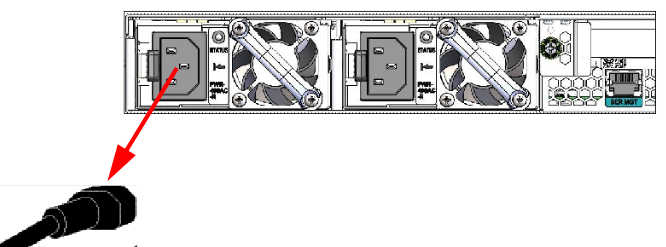 Diagram showing Removing the Power Cords