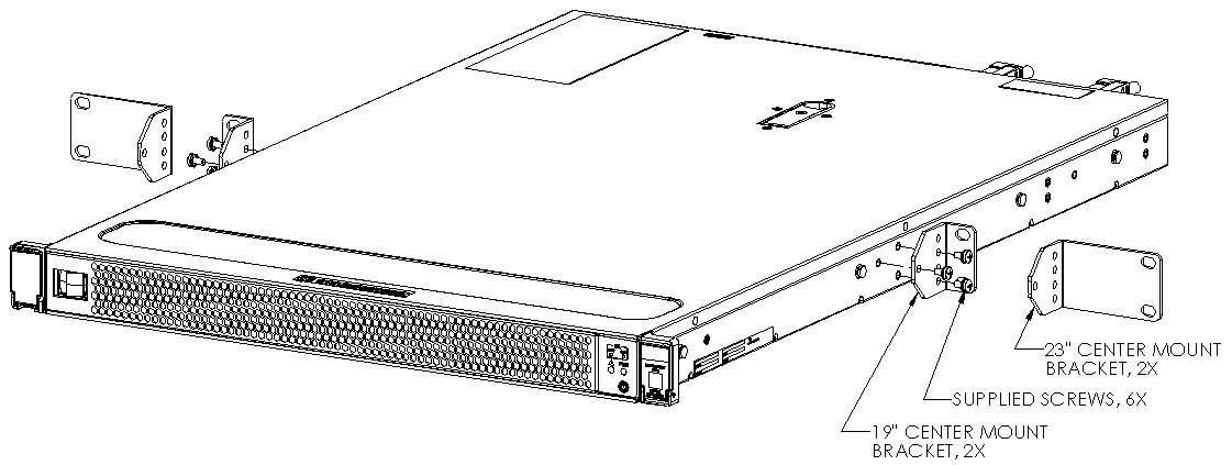 19" Center Mount Brackets and 23" Center Mount Brackets
