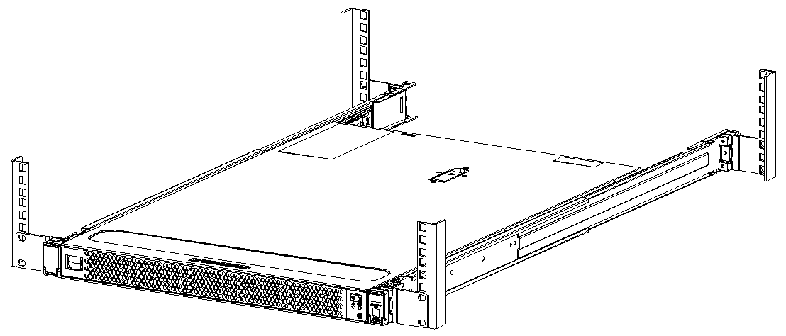 Installed with brackets
