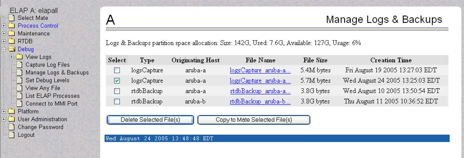 Manage Logs and Backups