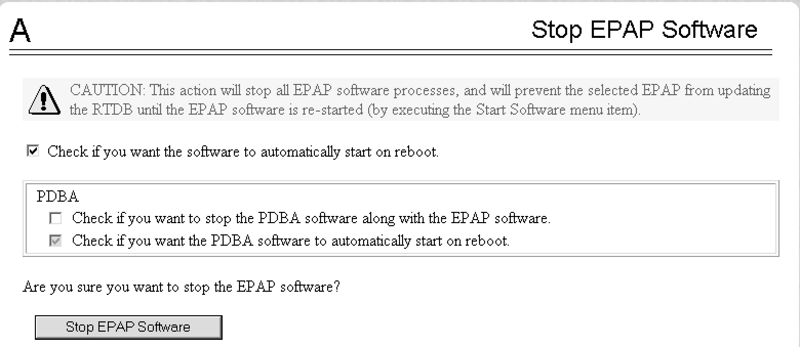 Stop EPAP Software