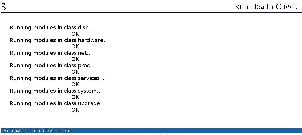 Displaying System Health Check on EPAP GUI