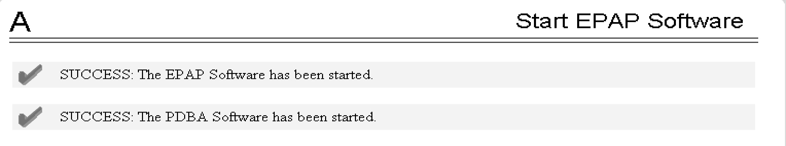 Start Software Completion Screen
