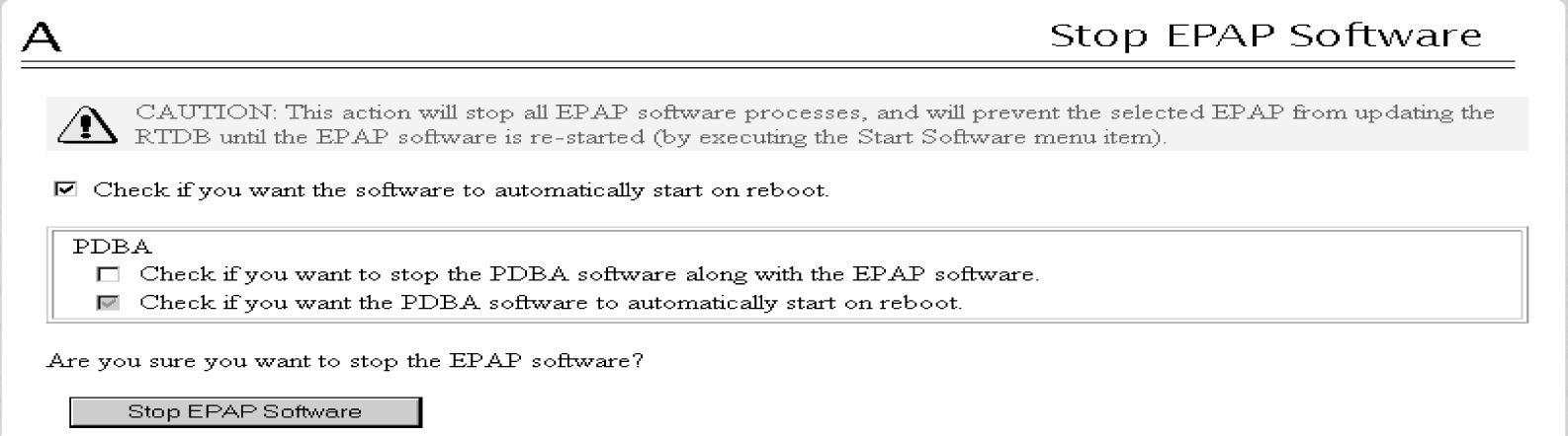 Stop Software Confirmation