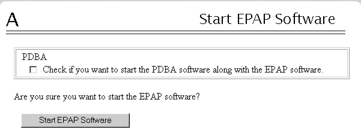 Start EPAP Software