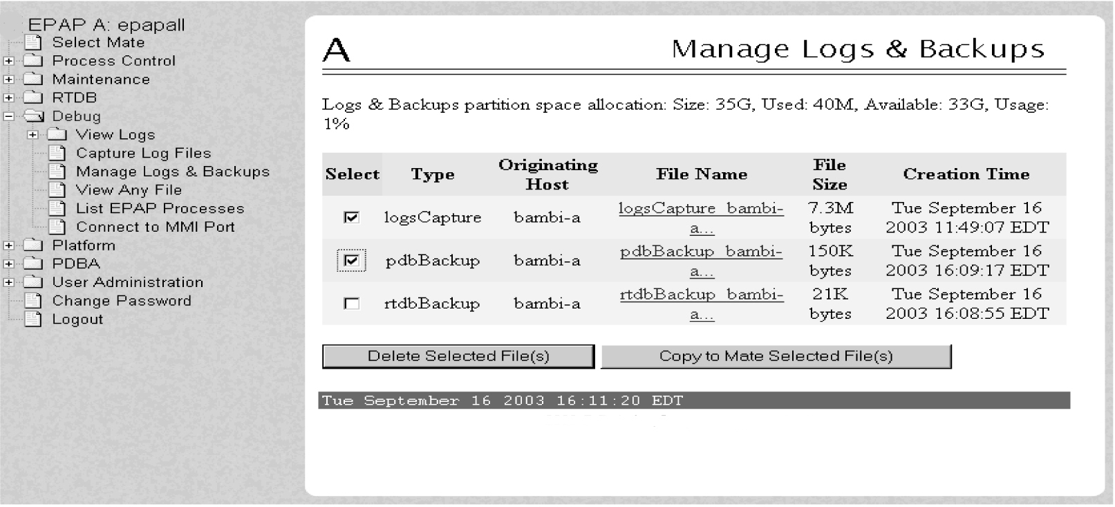 Deleting Captured Log Files