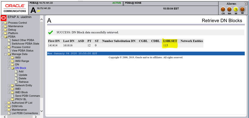 Retrieve a DN Block